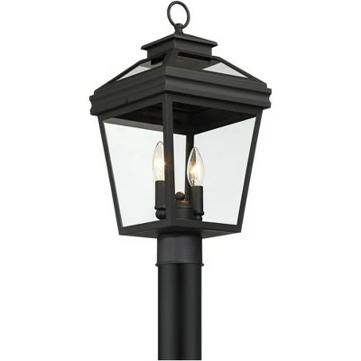John Timberland Traditional Outdoor Post Light Fixture Textured Black 18 1/2" Clear Glass for Exterior House Garden Yard Walkway 5 John Timberland Traditional Outdoor Post Light Fixture Textured Black 18 1/2" Clear Glass for Exterior House Garden Yard Walkway - Image 3