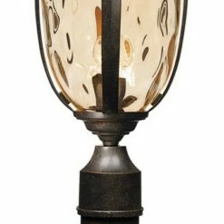 John Timberland Post Light Veranda Bronze 21" Hammered Glass for Deck Porch Yard Patio -Outdoor Lighting Official Shop unnamed file 2382