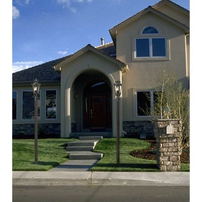 John Timberland Traditional Outdoor Post Light Veranda Bronze Ornate Scroll 20 1/2" Champagne Hammered Glass for Exterior Yard 4 John Timberland Traditional Outdoor Post Light Veranda Bronze Ornate Scroll 20 1/2" Champagne Hammered Glass for Exterior Yard - Image 2