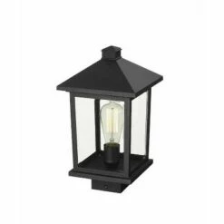 1 Light Outdoor Post Mount Sconce Black - Aurora Lighting -Outdoor Lighting Official Shop unnamed file 2398