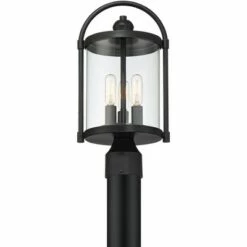 John Timberland Modern Outdoor Post Light Fixture Black 15 3/4" Cylindrical Glass Exterior House Porch Patio Garden Yard Walkway 6 John Timberland Modern Outdoor Post Light Fixture Black 15 3/4" Cylindrical Glass Exterior House Porch Patio Garden Yard Walkway -Outdoor Lighting Official Shop unnamed file 2405