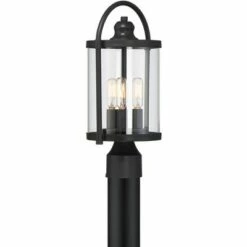 John Timberland Modern Outdoor Post Light Fixture Black 15 3/4" Cylindrical Glass Exterior House Porch Patio Garden Yard Walkway 7 John Timberland Modern Outdoor Post Light Fixture Black 15 3/4" Cylindrical Glass Exterior House Porch Patio Garden Yard Walkway -Outdoor Lighting Official Shop unnamed file 2406