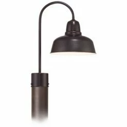 John Timberland Industrial Outdoor Post Light Fixture Urban Barn Farmhouse Oil Rubbed Bronze 15 3/4" for Exterior Garden Yard Patio Pathway -Outdoor Lighting Official Shop unnamed file 2410