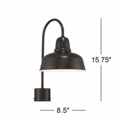 John Timberland Industrial Outdoor Post Light Fixture Urban Barn Farmhouse Oil Rubbed Bronze 15 3/4" for Exterior Garden Yard Patio Pathway -Outdoor Lighting Official Shop unnamed file 2411