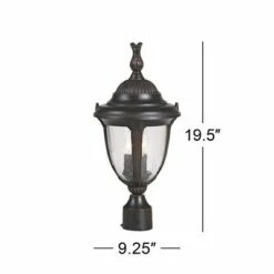 John Timberland Traditional Outdoor Post Light Bronze Cast Aluminum 19 1/2" Seedy Glass for Exterior Garden Yard Driveway 6 John Timberland Traditional Outdoor Post Light Bronze Cast Aluminum 19 1/2" Seedy Glass for Exterior Garden Yard Driveway -Outdoor Lighting Official Shop unnamed file 2414