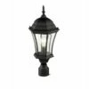 1 Light Outdoor Incandescent Post Sconce Black - Aurora Lighting