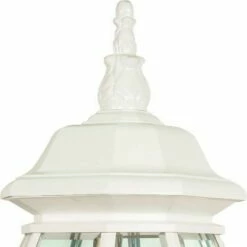 3 Light Outdoor Post Lantern with Beveled Glass Shade White - Aurora Lighting -Outdoor Lighting Official Shop unnamed file 2444