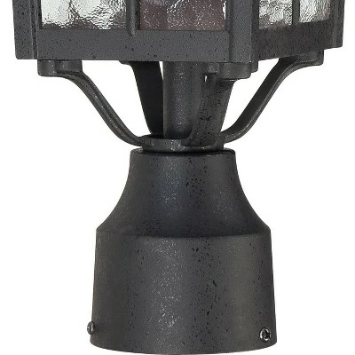 1 Light Outdoor Textured Post Sconce Black - Aurora Lighting 3 1 Light Outdoor Textured Post Sconce Black - Aurora Lighting
