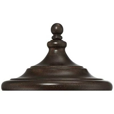 Franklin Iron Works Outdoor Post Light Fixture LED Dimmable Bronze 19" Clear Seedy Glass for Exterior Garden Yard Driveway 4 Franklin Iron Works Outdoor Post Light Fixture LED Dimmable Bronze 19" Clear Seedy Glass for Exterior Garden Yard Driveway - Image 2