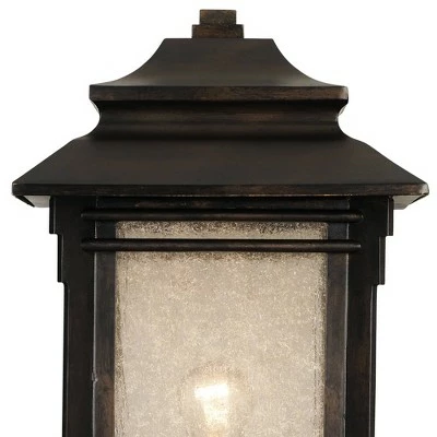 Franklin Iron Works Rustic Outdoor Post Light Walnut Bronze Vintage 21 1/2" Frosted Cream Glass Lantern for Exterior Garden Yard 3 Franklin Iron Works Rustic Outdoor Post Light Walnut Bronze Vintage 21 1/2" Frosted Cream Glass Lantern for Exterior Garden Yard