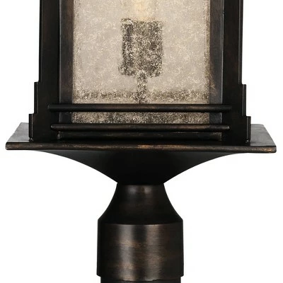 Franklin Iron Works Rustic Outdoor Post Light Walnut Bronze Vintage 21 1/2" Frosted Cream Glass Lantern for Exterior Garden Yard 4 Franklin Iron Works Rustic Outdoor Post Light Walnut Bronze Vintage 21 1/2" Frosted Cream Glass Lantern for Exterior Garden Yard - Image 2