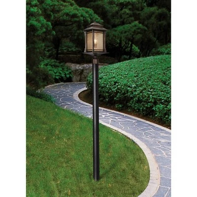 Franklin Iron Works Rustic Outdoor Post Light Walnut Bronze Vintage 21 1/2" Frosted Cream Glass Lantern for Exterior Garden Yard 8 Franklin Iron Works Rustic Outdoor Post Light Walnut Bronze Vintage 21 1/2" Frosted Cream Glass Lantern for Exterior Garden Yard - Image 6