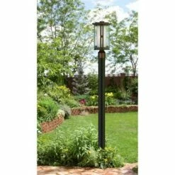 Franklin Iron Works Modern Post Light Fixture Bronze 15 3/4" Clear and Frosted Double Glass Lantern for Garden Yard Driveway -Outdoor Lighting Official Shop unnamed file 2481