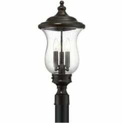 Franklin Iron Works Outdoor Post Light Fixture LED Dimmable Bronze 23" Clear Seedy Glass for Exterior Garden Yard Driveway 11 Franklin Iron Works Outdoor Post Light Fixture LED Dimmable Bronze 23" Clear Seedy Glass for Exterior Garden Yard Driveway -Outdoor Lighting Official Shop unnamed file 2485