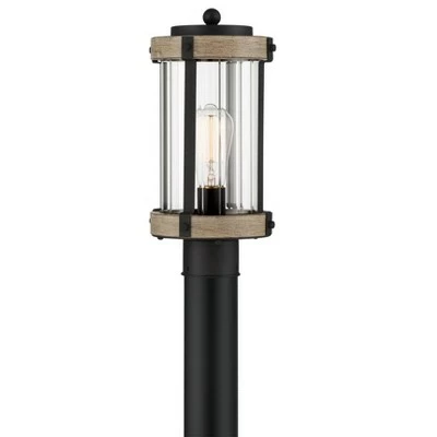 John Timberland Rustic Outdoor Post Light Fixture Black Metal Gray Wood Finish 14 1/2" Clear Glass for Exterior House Porch Patio Outside 5 John Timberland Rustic Outdoor Post Light Fixture Black Metal Gray Wood Finish 14 1/2" Clear Glass for Exterior House Porch Patio Outside - Image 3