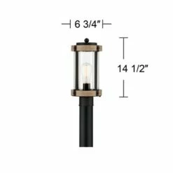 John Timberland Rustic Outdoor Post Light Fixture Black Metal Gray Wood Finish 14 1/2" Clear Glass for Exterior House Porch Patio Outside 11 John Timberland Rustic Outdoor Post Light Fixture Black Metal Gray Wood Finish 14 1/2" Clear Glass for Exterior House Porch Patio Outside -Outdoor Lighting Official Shop unnamed file 2508