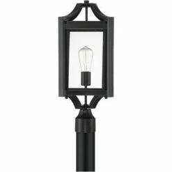 Franklin Iron Works Rustic Farmhouse Outdoor Post Light Fixture Black 20 1/4" Clear Glass House Porch Patio Garden Yard Walkway -Outdoor Lighting Official Shop unnamed file 2511