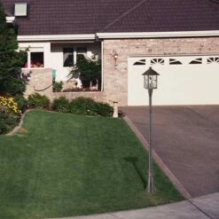 Franklin Iron Works Country Cottage Post Light French Bronze Leaf and Vine Motif 17" Clear Seedy Glass for Exterior Garden Yard -Outdoor Lighting Official Shop unnamed file 2519