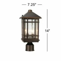 Kathy Ireland J du J Sierra Craftsman 14" High Outdoor Post Mount Light -Outdoor Lighting Official Shop unnamed file 2523