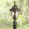 John Timberland Traditional Outdoor Post Light Fixture LED Bronze 35 1/2" Seeded Glass for Exterior Garden Yard Driveway Walkway -Outdoor Lighting Official Shop unnamed file 2524