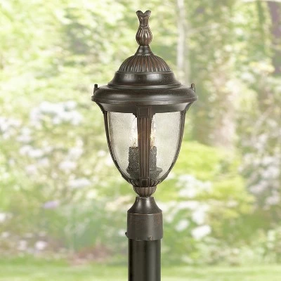 John Timberland Traditional Outdoor Post Light Fixture LED Bronze 35 1/2" Seeded Glass for Exterior Garden Yard Driveway Walkway 3 John Timberland Traditional Outdoor Post Light Fixture LED Bronze 35 1/2" Seeded Glass for Exterior Garden Yard Driveway Walkway