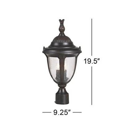 John Timberland Traditional Outdoor Post Light Fixture LED Bronze 35 1/2" Seeded Glass for Exterior Garden Yard Driveway Walkway 4 John Timberland Traditional Outdoor Post Light Fixture LED Bronze 35 1/2" Seeded Glass for Exterior Garden Yard Driveway Walkway - Image 2
