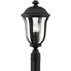 John Timberland Traditional Outdoor Light Post Fixture Black 20" Clear Glass for Exterior Garden Yard Patio -Outdoor Lighting Official Shop unnamed file 2534
