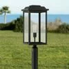John Timberland Modern Outdoor Post Light Fixture Textured Black 22 1/2" Clear Glass for Exterior House Porch Patio Outside Deck -Outdoor Lighting Official Shop unnamed file 2535