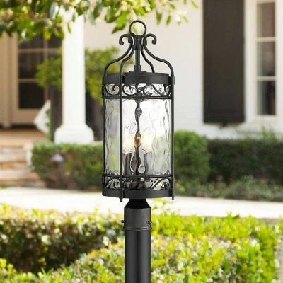 John Timberland European Style Outdoor Post Light Fixture Black Metal 23 1/4" Clear Glass for Exterior House Porch Patio Outside 3 John Timberland European Style Outdoor Post Light Fixture Black Metal 23 1/4" Clear Glass for Exterior House Porch Patio Outside