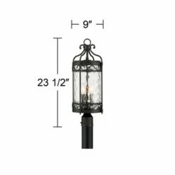 John Timberland European Style Outdoor Post Light Fixture Black Metal 23 1/4" Clear Glass for Exterior House Porch Patio Outside 9 John Timberland European Style Outdoor Post Light Fixture Black Metal 23 1/4" Clear Glass for Exterior House Porch Patio Outside -Outdoor Lighting Official Shop unnamed file 2548