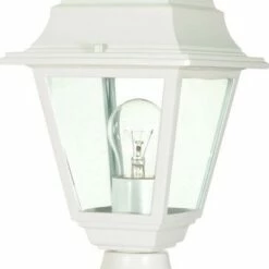 1 Light Outdoor Incandescent Sconce White - Aurora Lighting