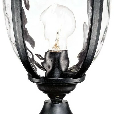 John Timberland Outdoor Post Light Fixture LED Matte Black 37" Clear Hammered Glass for Exterior House Porch Patio Garden Yard 4 John Timberland Outdoor Post Light Fixture LED Matte Black 37" Clear Hammered Glass for Exterior House Porch Patio Garden Yard - Image 2