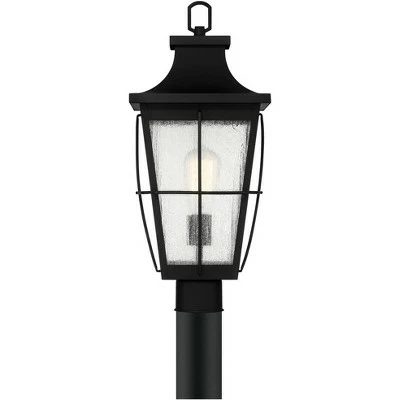 John Timberland Modern Outdoor Post Light Black 19 1/2" Clear Seeded Tapered Glass Exterior House Porch Patio Outside Deck Garage 5 John Timberland Modern Outdoor Post Light Black 19 1/2" Clear Seeded Tapered Glass Exterior House Porch Patio Outside Deck Garage - Image 3