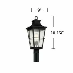 John Timberland Modern Outdoor Post Light Black 19 1/2" Clear Seeded Tapered Glass Exterior House Porch Patio Outside Deck Garage 9 John Timberland Modern Outdoor Post Light Black 19 1/2" Clear Seeded Tapered Glass Exterior House Porch Patio Outside Deck Garage -Outdoor Lighting Official Shop unnamed file 2568