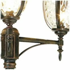 John Timberland Traditional Outdoor Post Light Street Lantern 3 Light Veranda Bronze 96" Clear Hammered Glass for Exterior Yard -Outdoor Lighting Official Shop unnamed file 2576