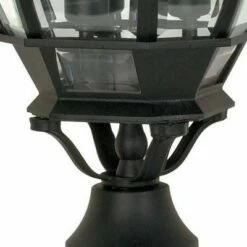 3 Light Outdoor Textured Post Lantern Black - Aurora Lighting -Outdoor Lighting Official Shop unnamed file 2581