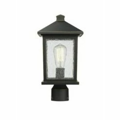 1 Light Outdoor Post Mount Oil Rubbed Bronze - Aurora Lighting