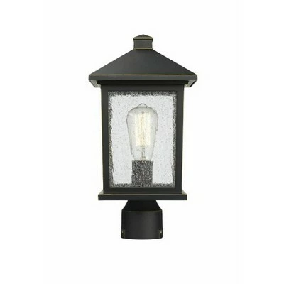 1 Light Outdoor Post Mount Oil Rubbed Bronze - Aurora Lighting 2 1 Light Outdoor Post Mount Oil Rubbed Bronze - Aurora Lighting