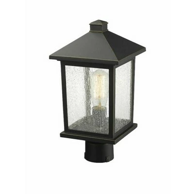 1 Light Outdoor Post Mount Oil Rubbed Bronze - Aurora Lighting 3 1 Light Outdoor Post Mount Oil Rubbed Bronze - Aurora Lighting - Image 2