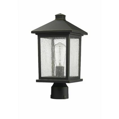 1 Light Outdoor Post Mount Oil Rubbed Bronze - Aurora Lighting 5 1 Light Outdoor Post Mount Oil Rubbed Bronze - Aurora Lighting - Image 4