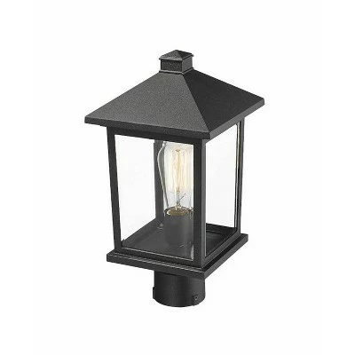 1 Light Outdoor Post Mount Pendant Black - Aurora Lighting 3 1 Light Outdoor Post Mount Pendant Black - Aurora Lighting - Image 2
