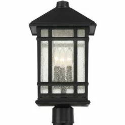 Kathy Ireland Sierra Craftsman 18"H Black Outdoor Post Mount Light -Outdoor Lighting Official Shop unnamed file 2601