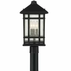 Kathy Ireland Sierra Craftsman 18"H Black Outdoor Post Mount Light -Outdoor Lighting Official Shop unnamed file 2602