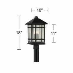 Kathy Ireland Sierra Craftsman 18"H Black Outdoor Post Mount Light -Outdoor Lighting Official Shop unnamed file 2604