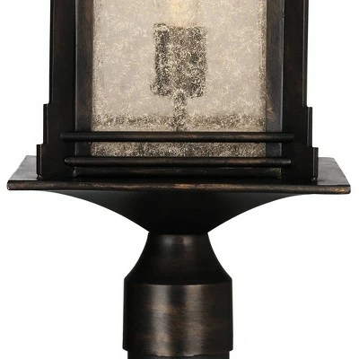 Franklin Iron Works Mission Outdoor Post Light Fixture LED Walnut Bronze 37 1/2" Frosted Cream Glass Exterior Garden Yard Driveway 5 Franklin Iron Works Mission Outdoor Post Light Fixture LED Walnut Bronze 37 1/2" Frosted Cream Glass Exterior Garden Yard Driveway - Image 3