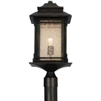 Franklin Iron Works Mission Outdoor Post Light Fixture LED Walnut Bronze 37 1/2" Frosted Cream Glass Exterior Garden Yard Driveway 7 Franklin Iron Works Mission Outdoor Post Light Fixture LED Walnut Bronze 37 1/2" Frosted Cream Glass Exterior Garden Yard Driveway - Image 5