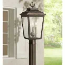 Minka Lavery Irvington Manor 18" High Bronze Outdoor Post Mount Light