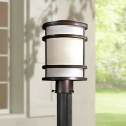 Minka Lavery Bay View Collection 12 1/4" High Bronze Post Mount Light