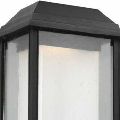 Feiss McHenry 16 3/4" High Black LED Outdoor Post Light