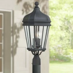 Minka Lavery Harrison 25" High Black Outdoor Post Light